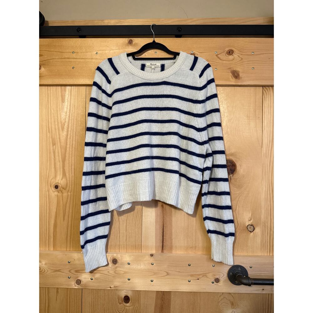 Madewell Recycled Resourced Cashmere Wool Blend Striped Sweater Women’s Size M